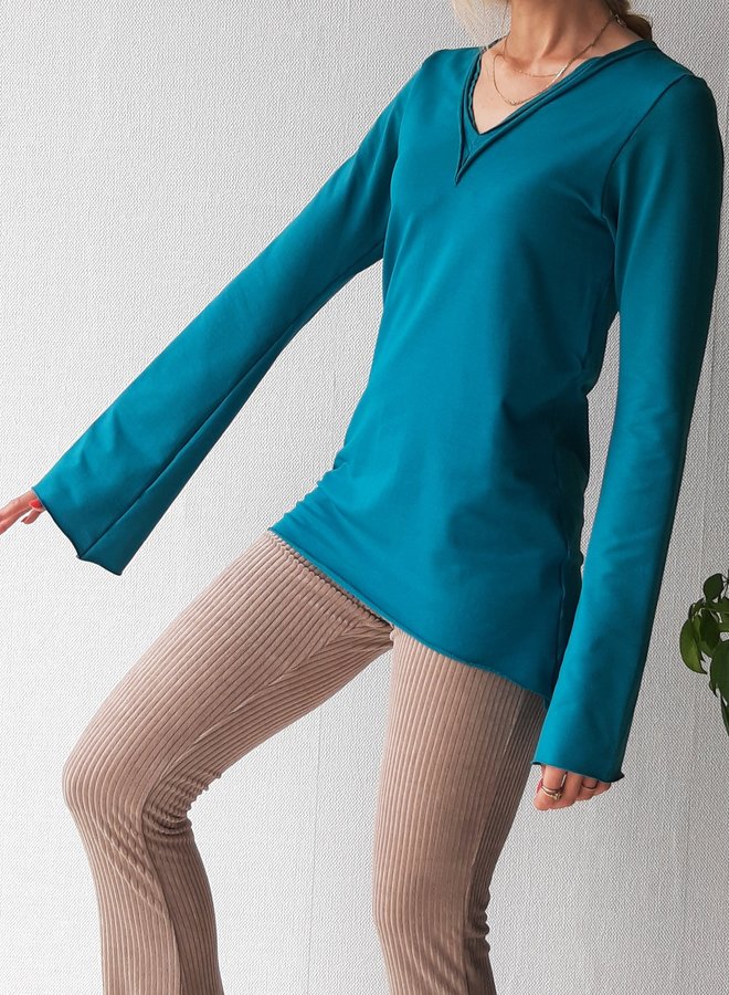 Lizzy long sleeve petrol groen