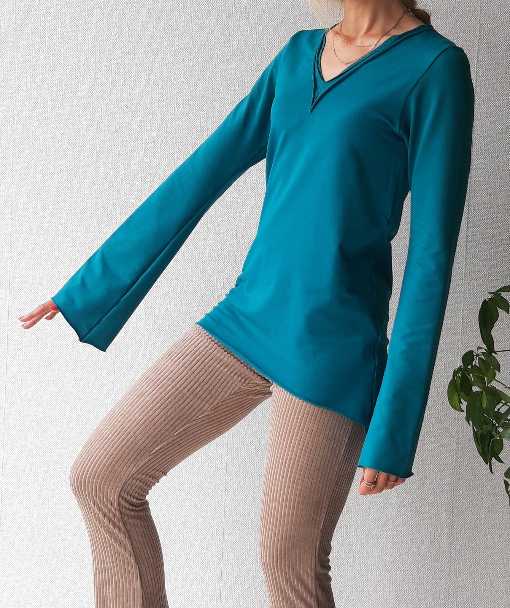 Dark blue leggings extra long - Madameliz X  --  sustainable, comfort & tall