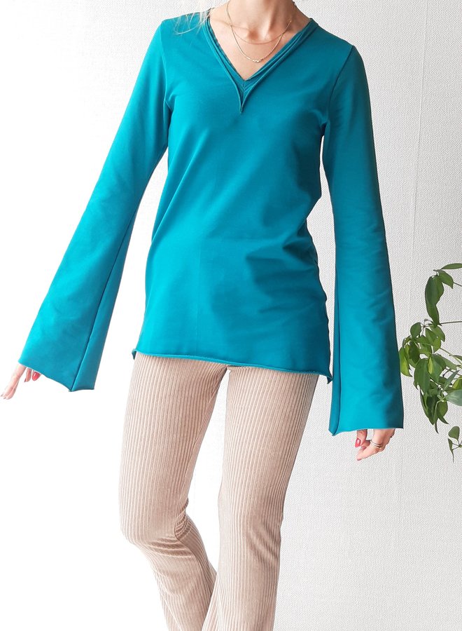 Lizzy longsleeve zeegroen