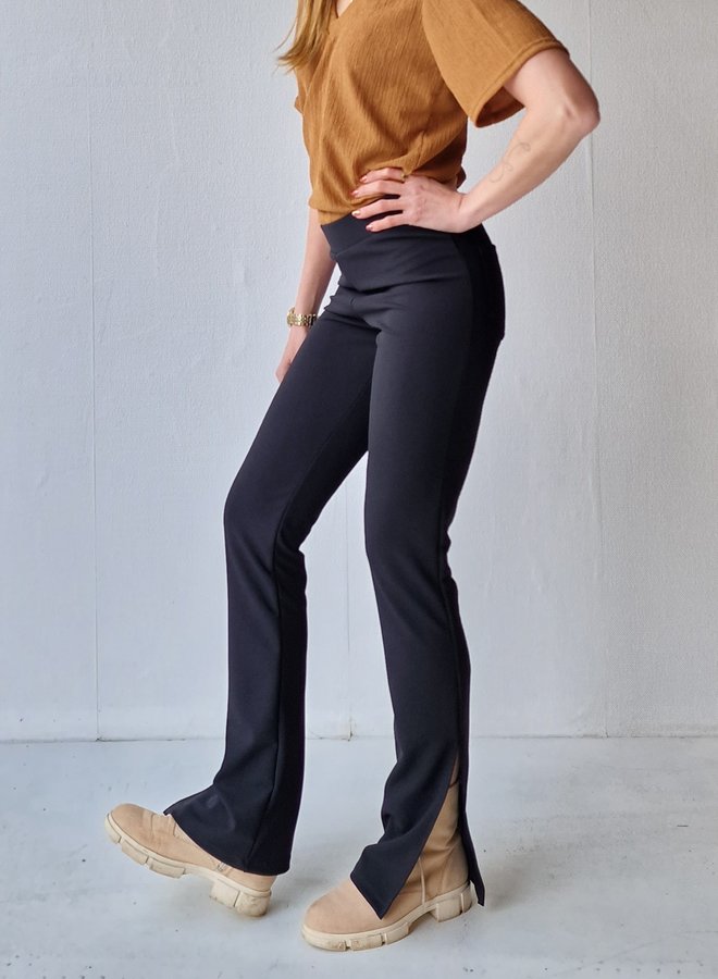 Pants with high split side