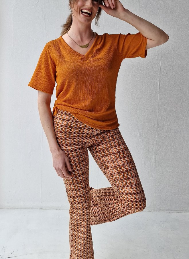 Two-piece set | shirt | orange