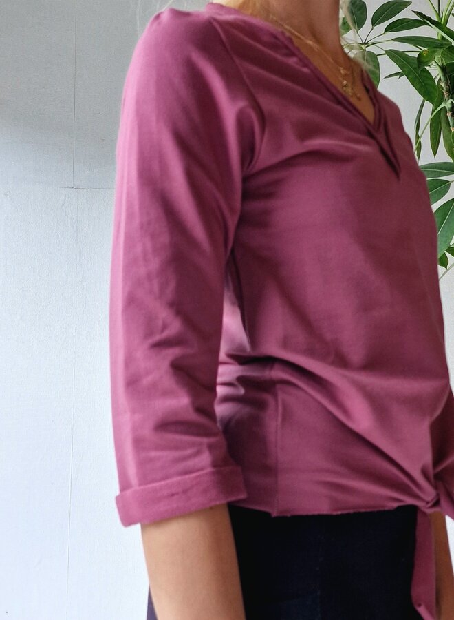 Liz shirt geknoopt | old pink