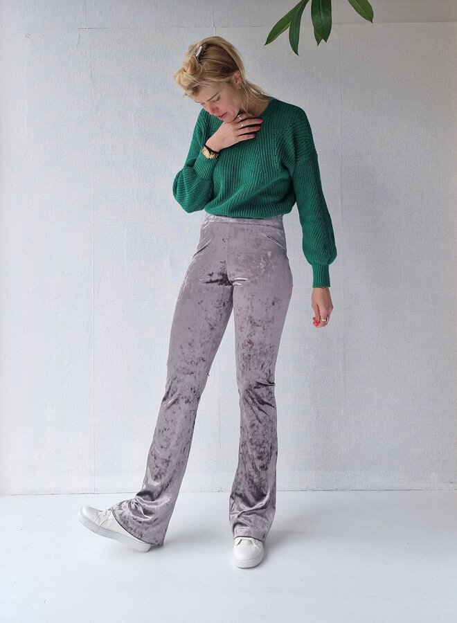 Flared pants | velvet taupe| tall