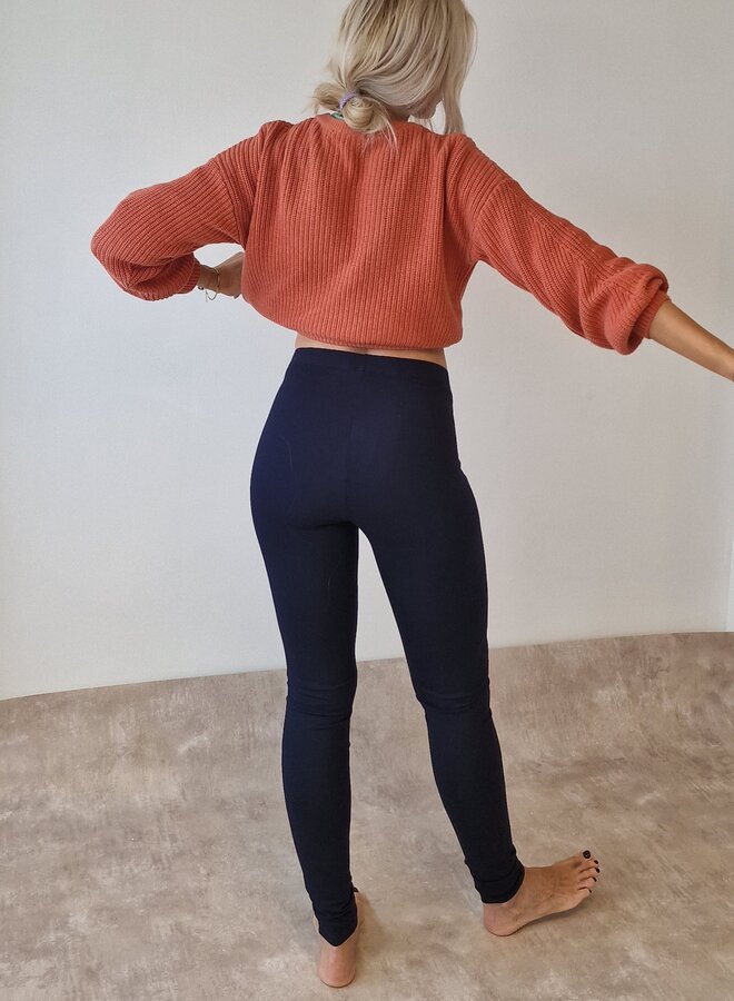 Extra lange legging marineblauw | tall | lengtemaat 32, 34 en 36