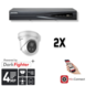 Hikvision Set 2x Turret 4MP + Recorder & Verkabelung Hikvision Set 2x Turret 4MP + Recorder & Verkabelung