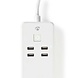 Nedis Wi-Fi Smart Socket | 3x Schuko Typ F | 4x USB | 16 A Nedis Wi-Fi Smart Socket | 3x Schuko Typ F | 4x USB | 16 A