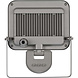Nedis LED Fluter mit Sensor, 30 W, 2930 lm, Grau Nedis LED Fluter mit Sensor, 30 W, 2930 lm, Grau