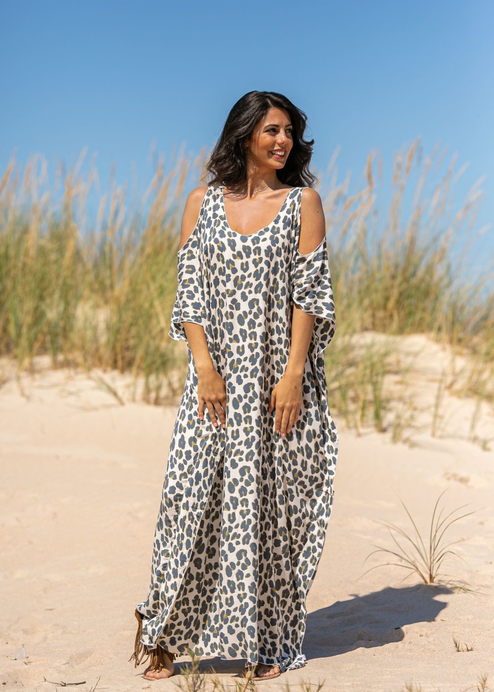 Tarifa Soul Kaftan Holbox Leopard Beige