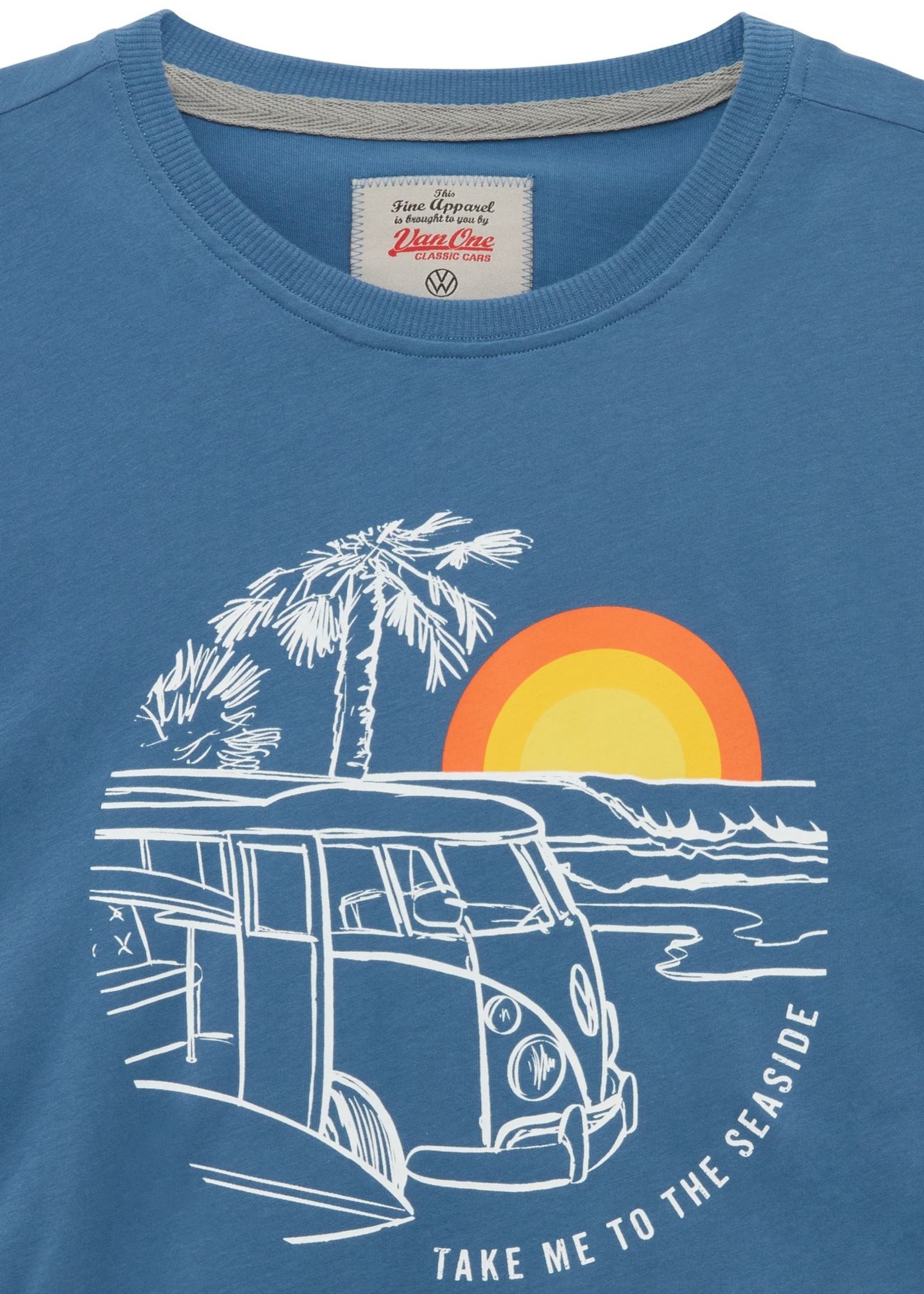 Van One Seaside Men T-Shirt Blue White