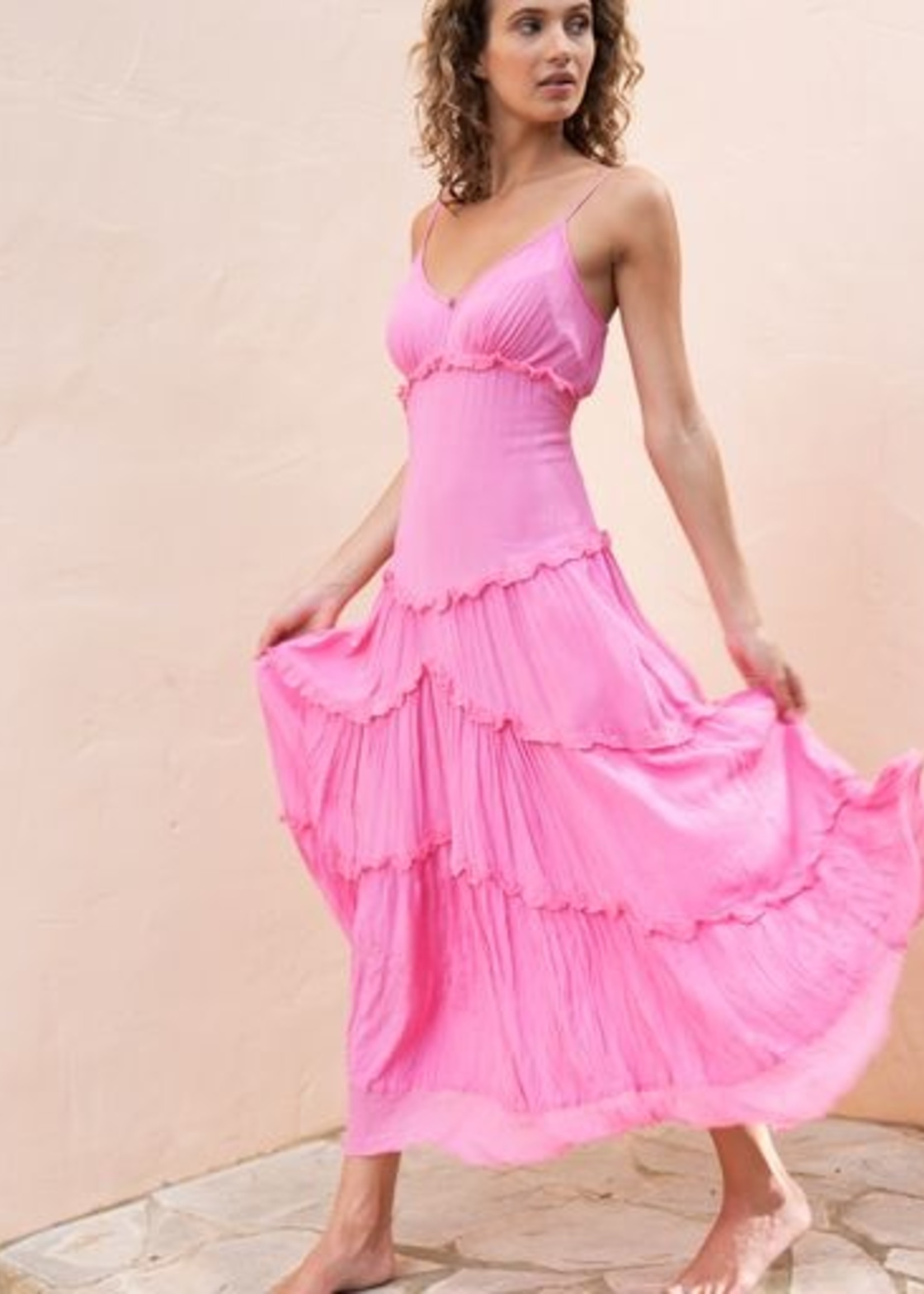 La Isla Ibiza Bonita Long Dress Pink