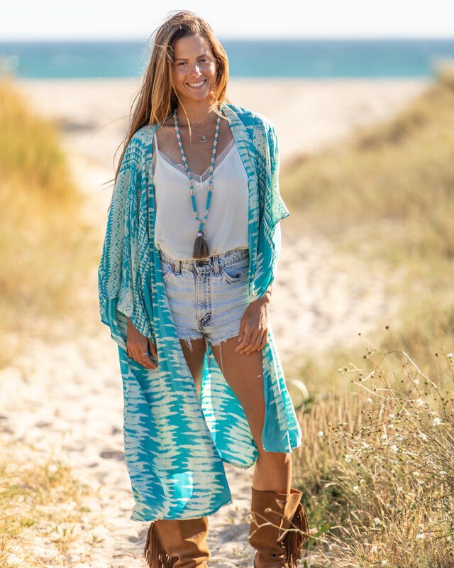 Tarifa Soul Kimono Zoe Turquoise
