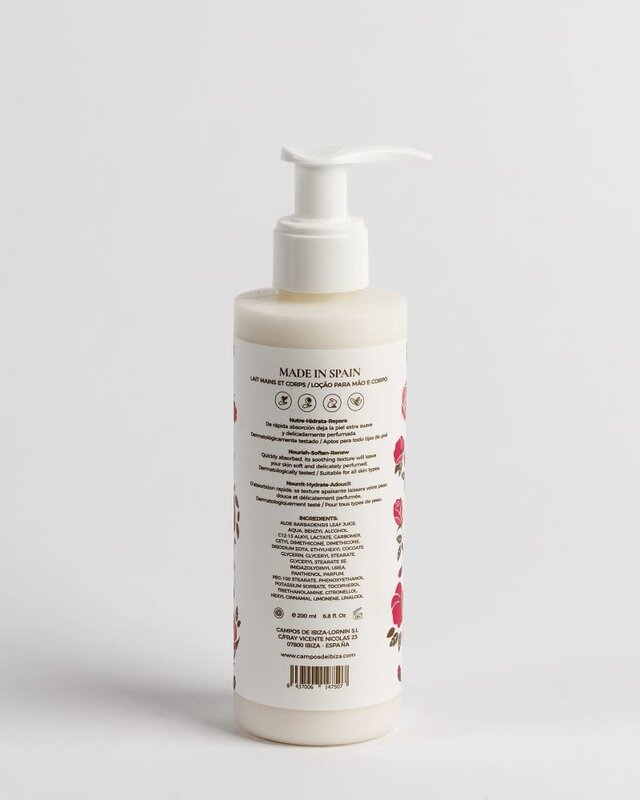 Campos de Ibiza Hand & Bodymilk Aqua de Rosas 200ml