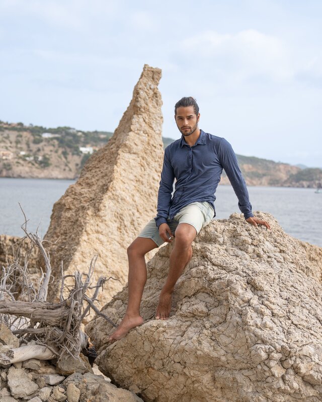 Isla Ibiza Bonita Shirt Blouse Jeans Blue