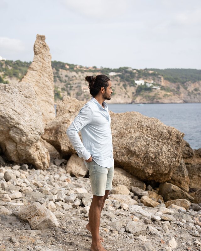 Isla Ibiza Bonita Shirt Blouse Light Blue