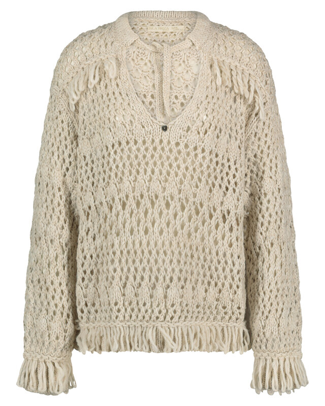 Isla Ibiza Bonita Knitted Openwork Jumper Siesta Cream