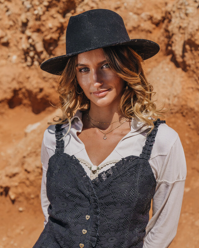 Isla Ibiza Bonita Lace Waistcoat Lola Black