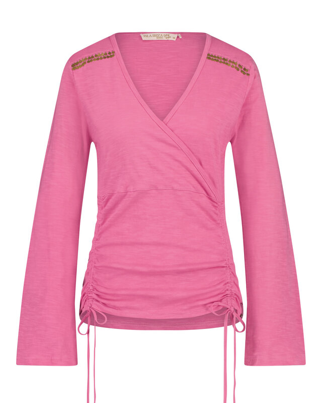 Isla Ibiza Bonita Wrap T-Shirt Coin Pink