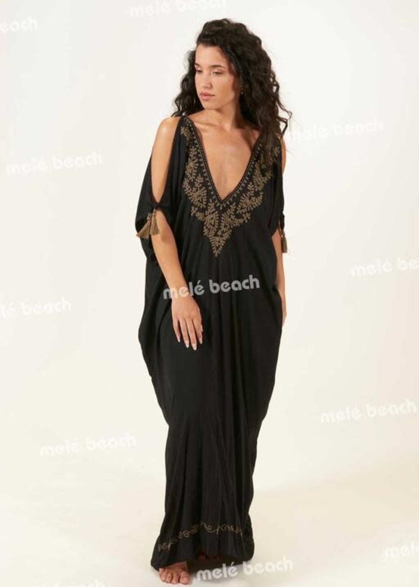 Melé Beach Long Dress Sharm Black