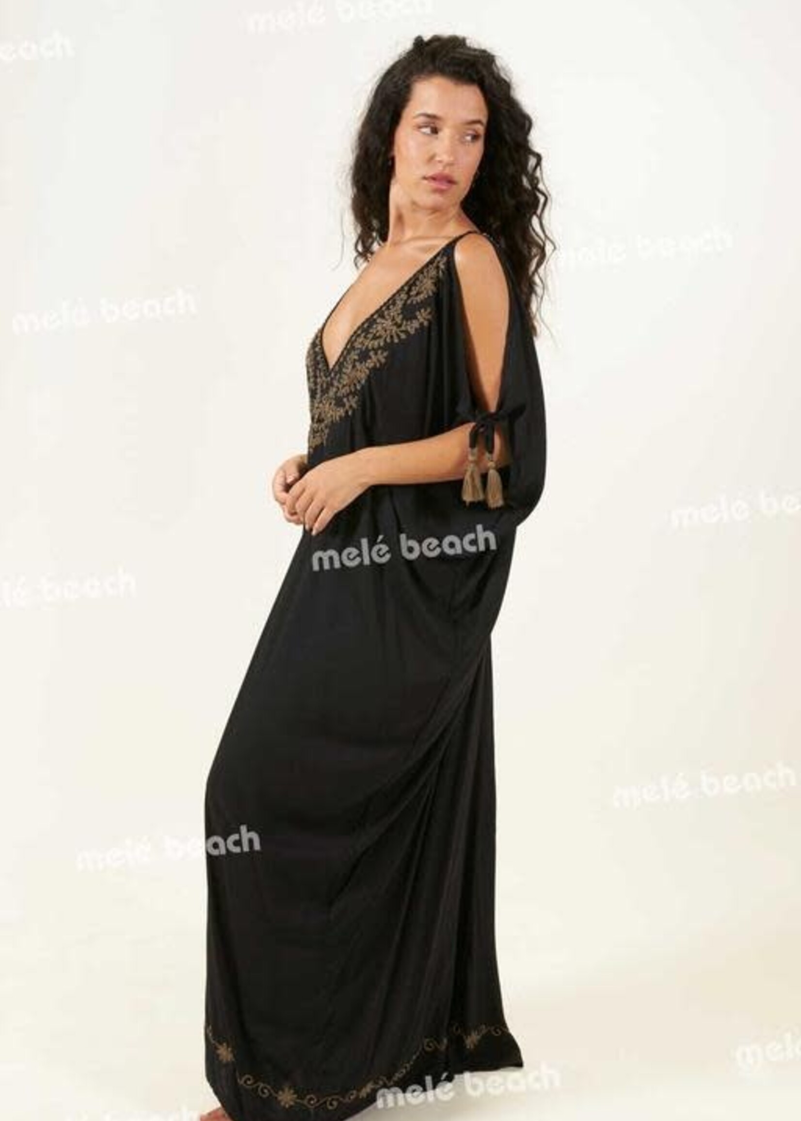 Melé Beach Long Dress Sharm Black