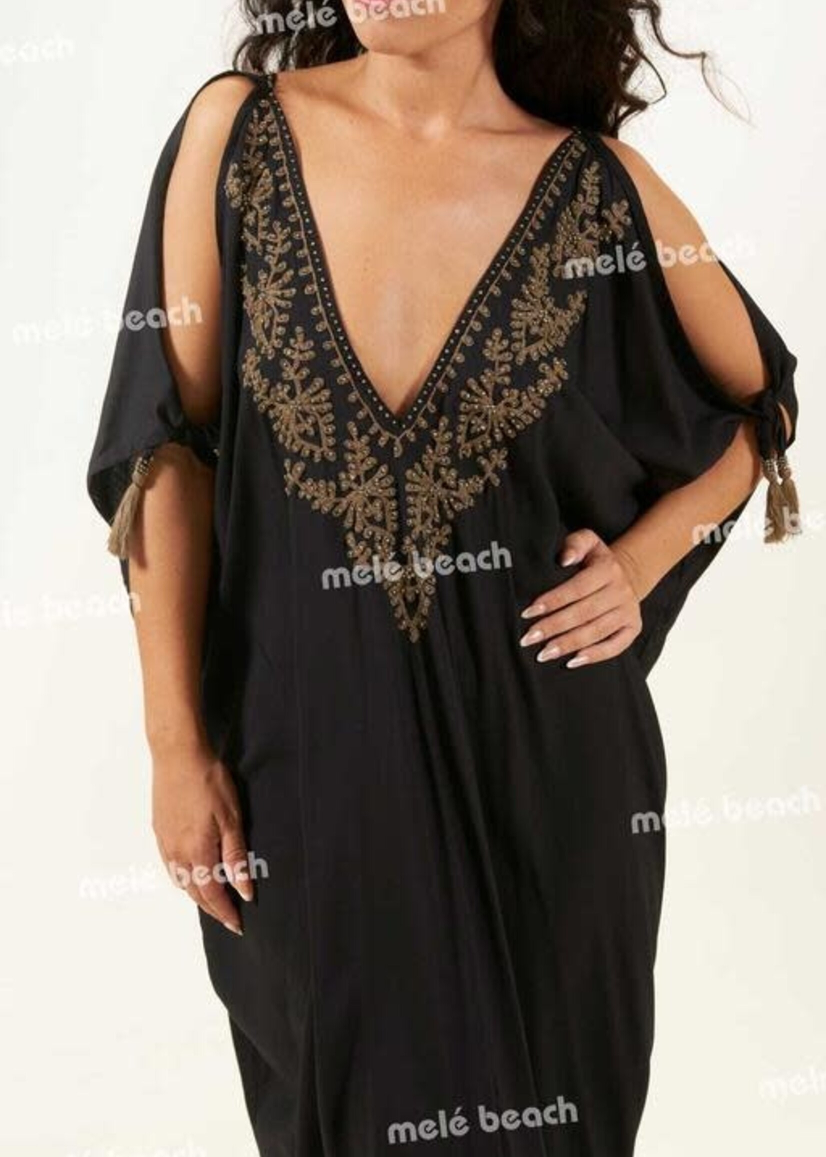 Melé Beach Long Dress Sharm Black