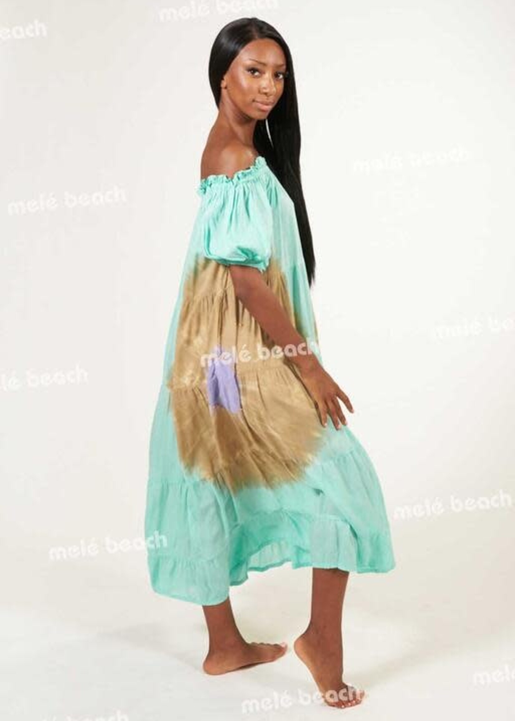 Melé Beach Long Dress Bondi Karma Aqua
