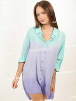 Melé Beach Blouse Hidden Xodo Aqua