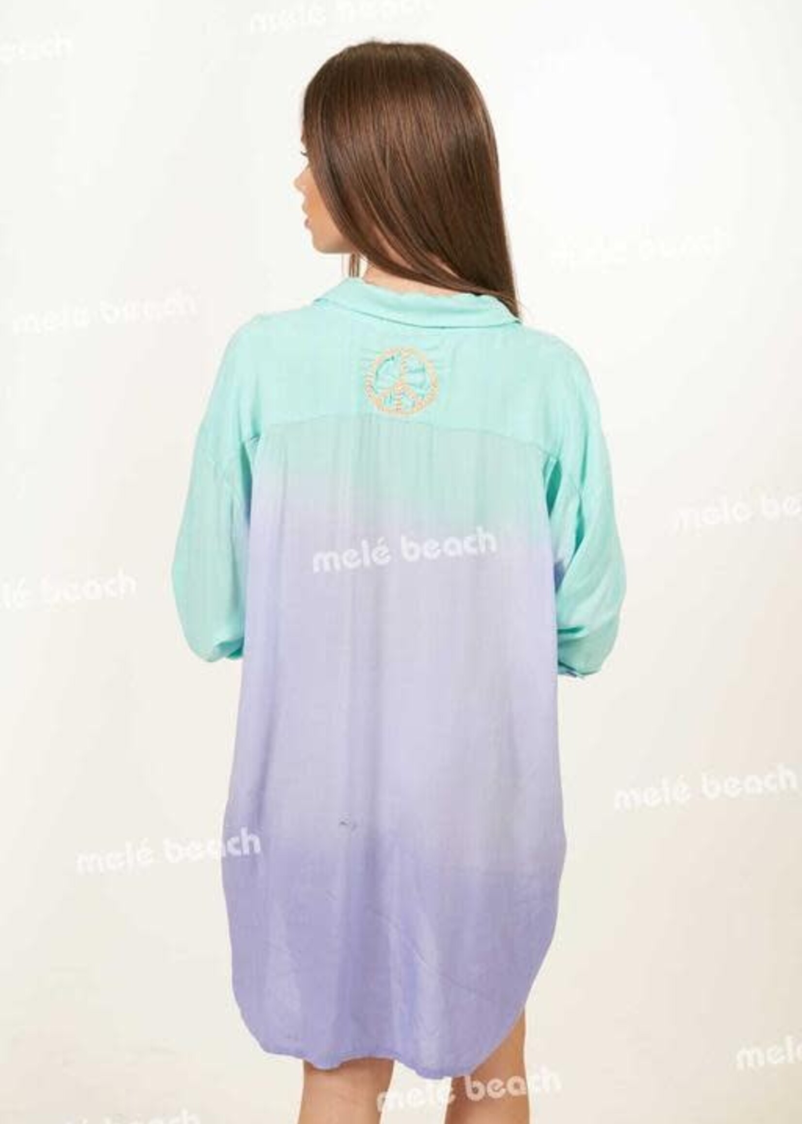 Melé Beach Blouse Hidden Xodo Aqua