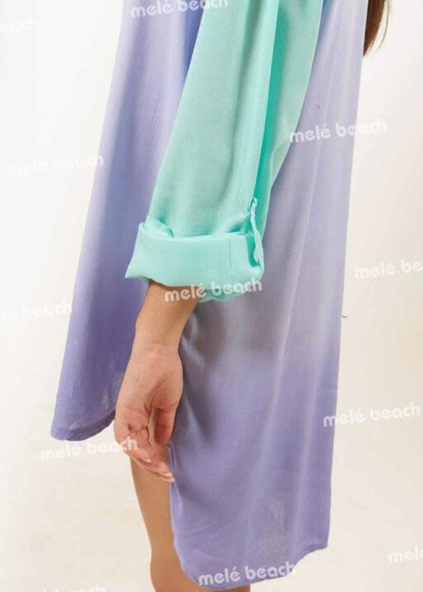 Melé Beach Blouse Hidden Xodo Aqua