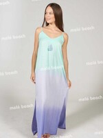 Melé Beach Long Dress Milos  Xodo Aqua