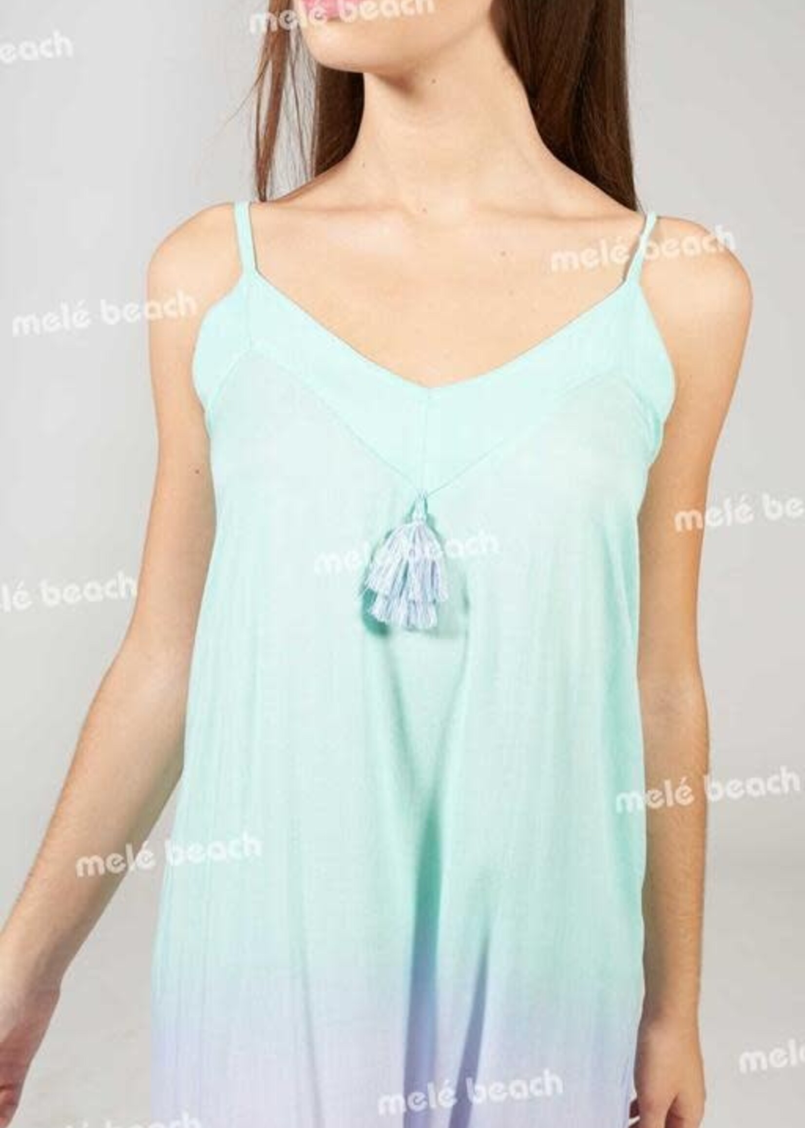 Melé Beach Long Dress Milos  Xodo Aqua