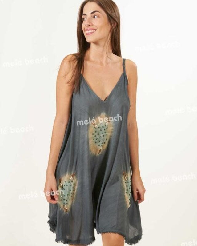 Melé Beach Korte Jurk Tebo Wabi Grey