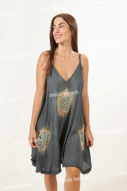 Melé Beach Korte Jurk Tebo Wabi Grey