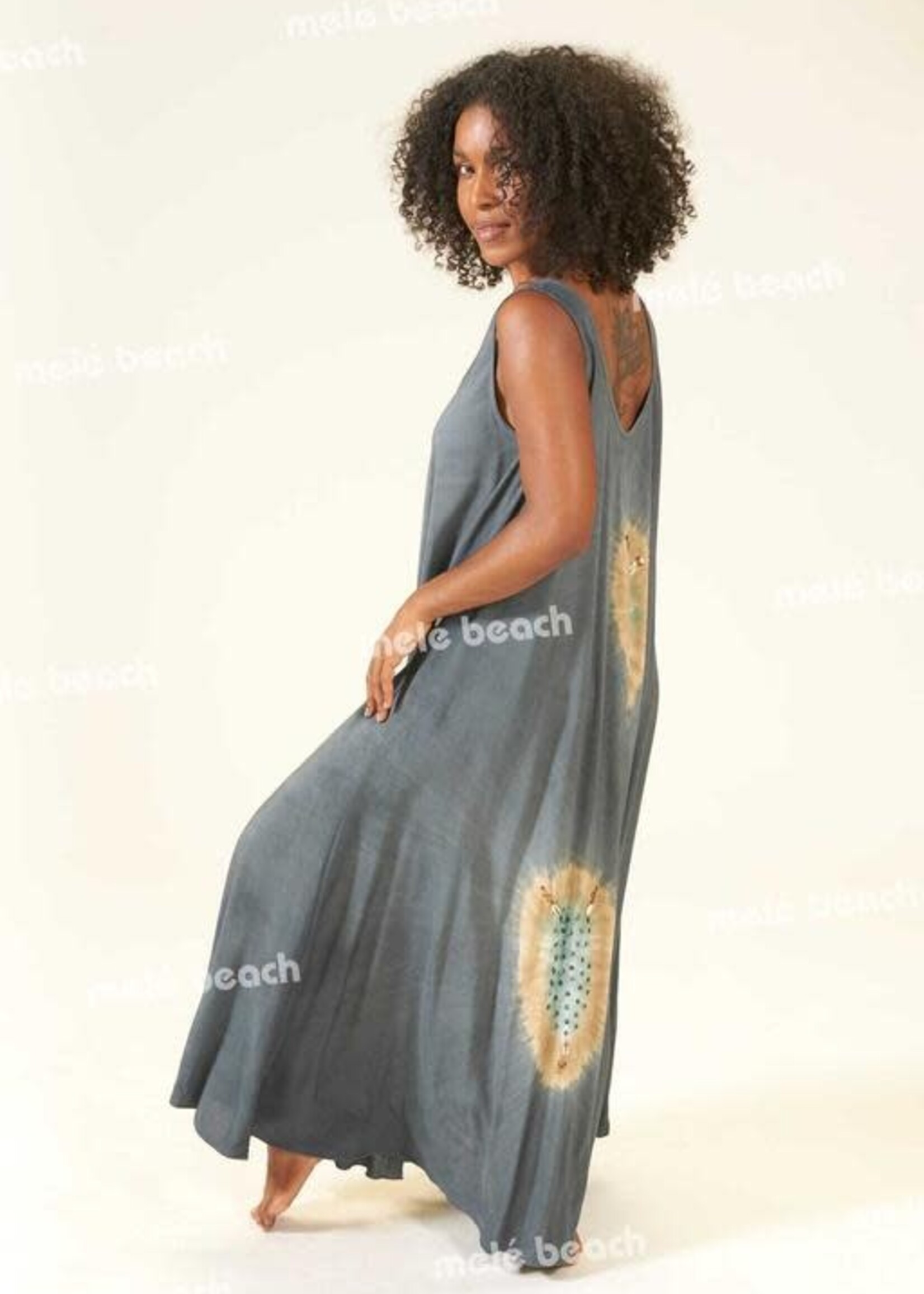 Melé Beach Long Dress Lira Wabi-Grey
