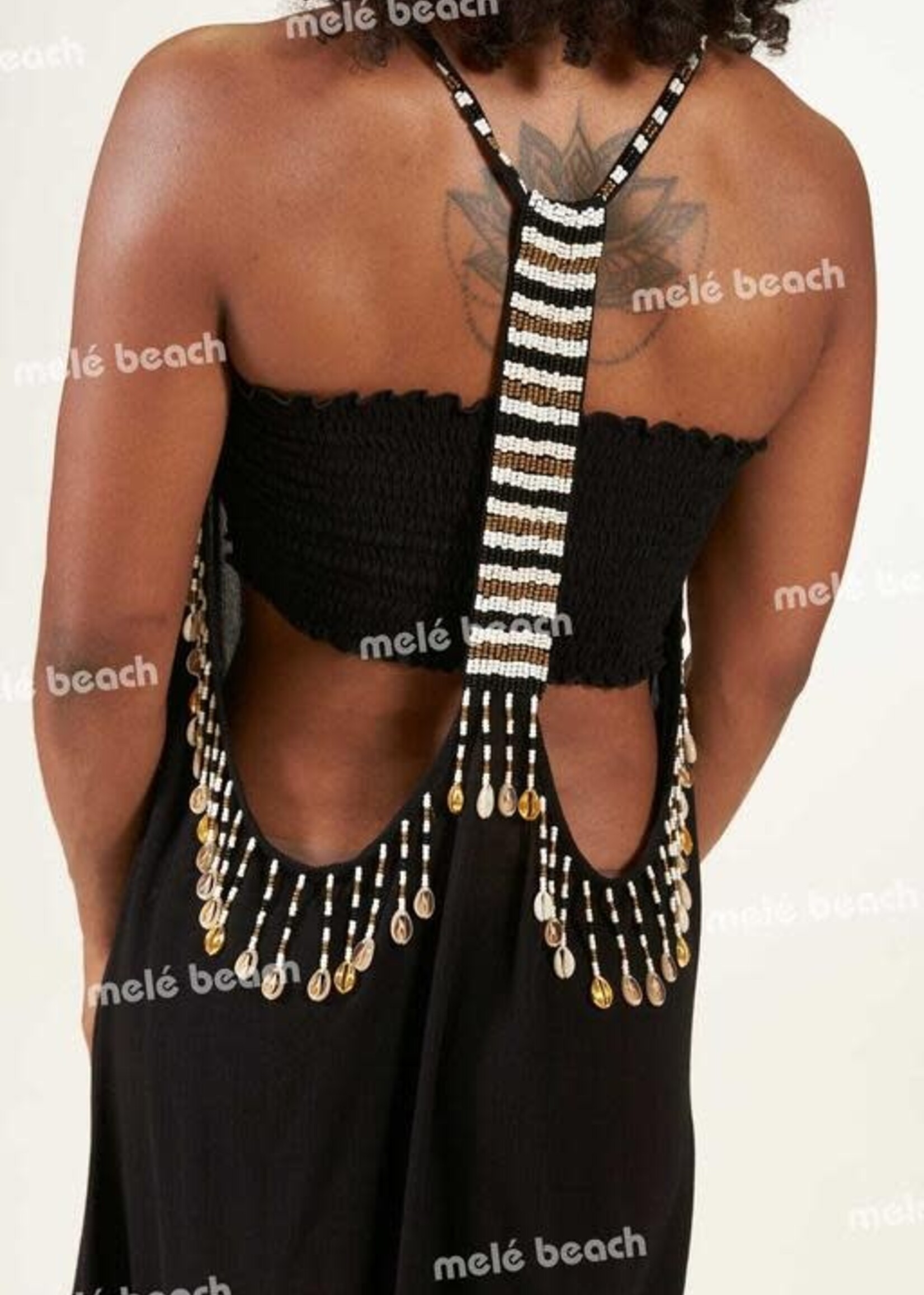 Melé Beach Short Dress Anse Black