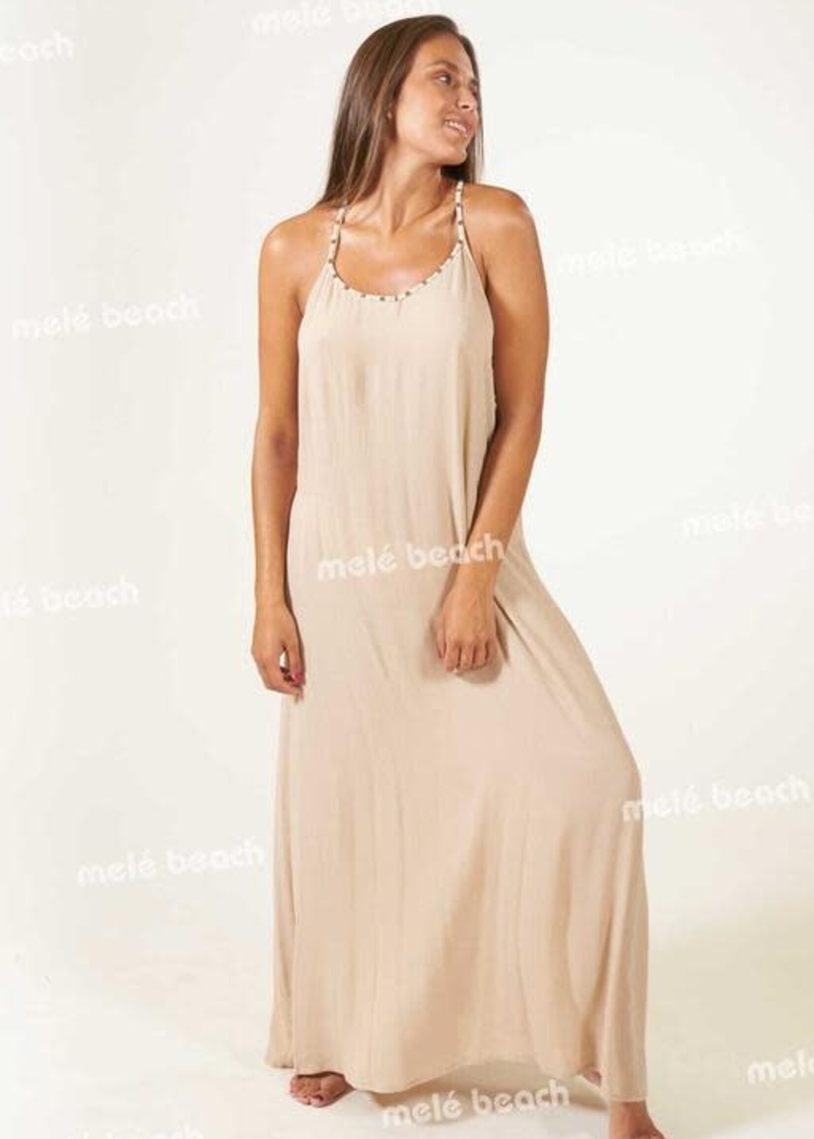 Melé Beach Long Dress Anse Beige