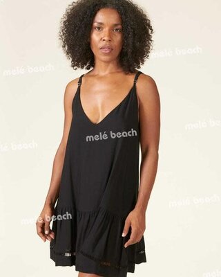 Melé Beach Korte Jurk Sandy Black