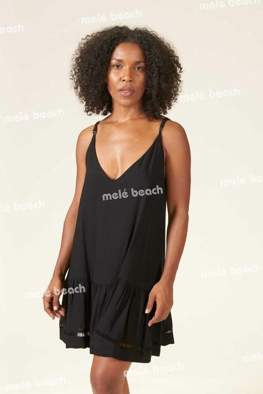 Melé Beach Korte Jurk Sandy Black