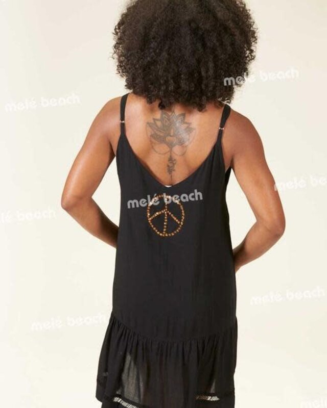 Melé Beach Korte Jurk Sandy Black