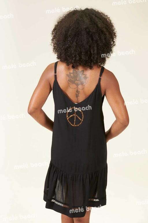 Melé Beach Korte Jurk Sandy Black