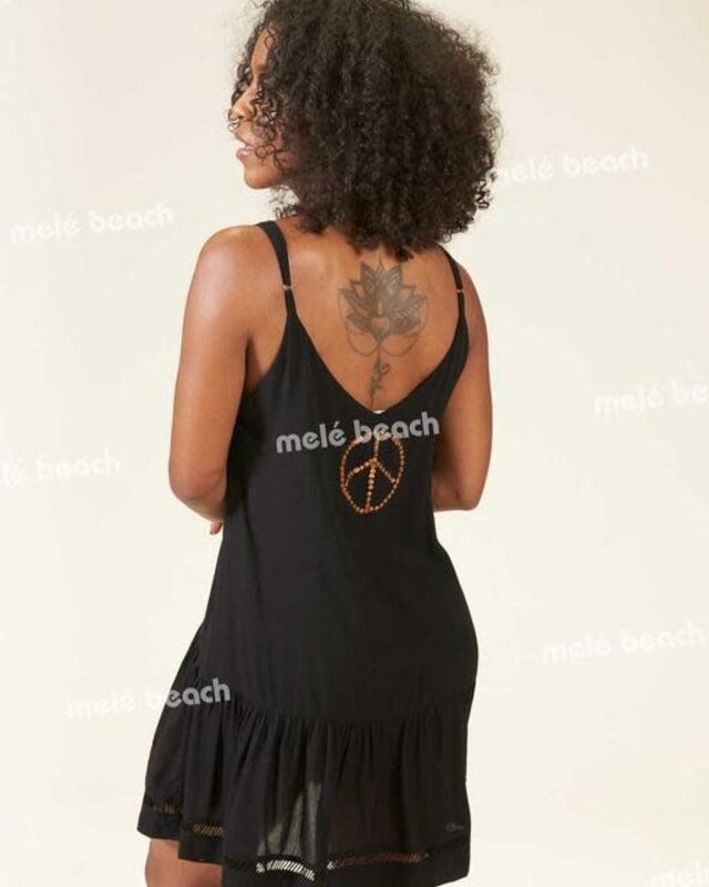 Melé Beach Korte Jurk Sandy Black