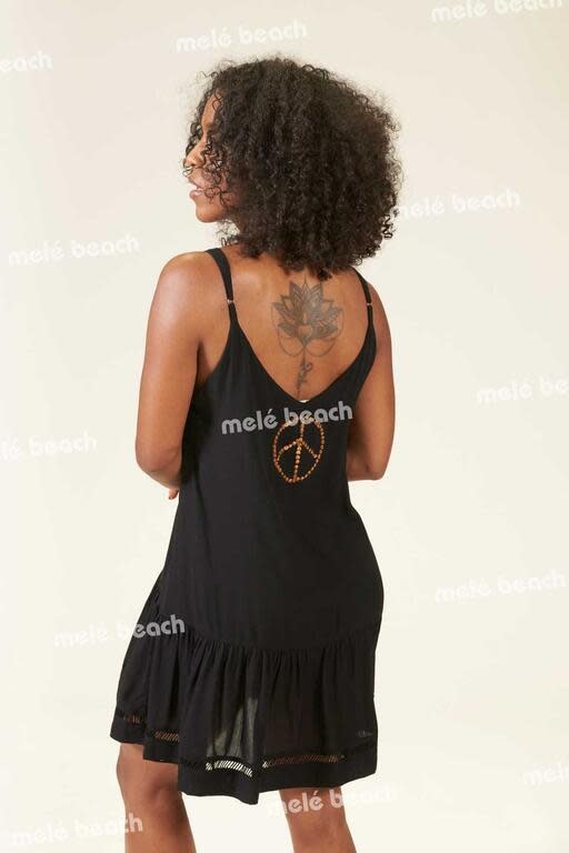 Melé Beach Korte Jurk Sandy Black
