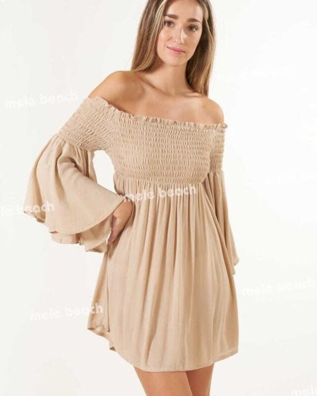 Melé Beach Korte Jurk Grana Beige