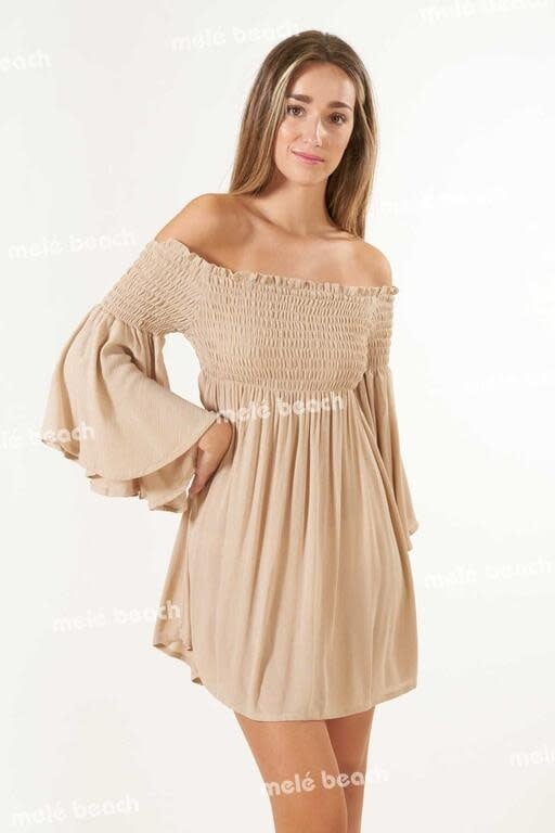 Melé Beach Korte Jurk Grana Beige