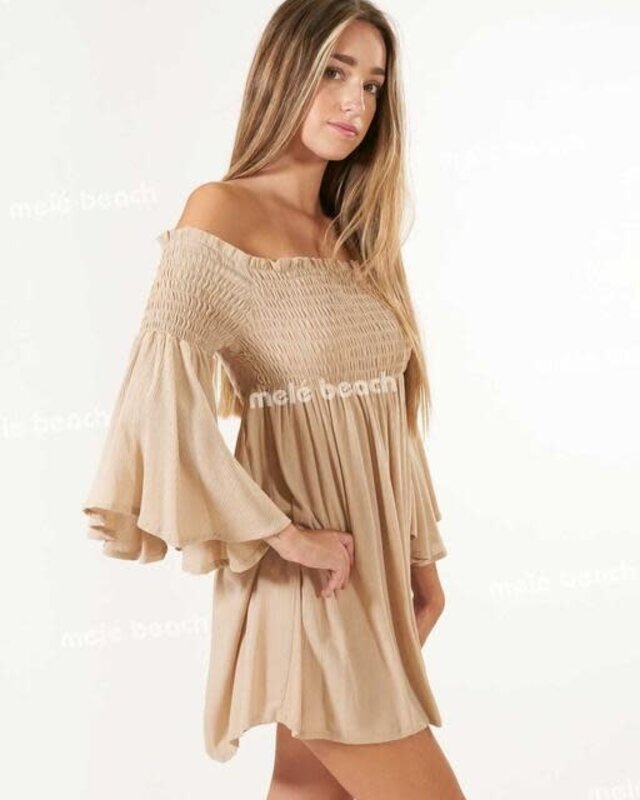 Melé Beach Korte Jurk Grana Beige