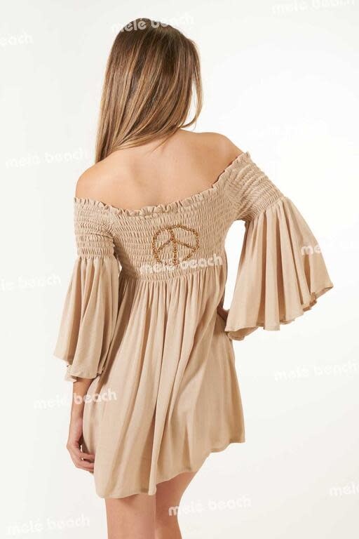 Melé Beach Korte Jurk Grana Beige