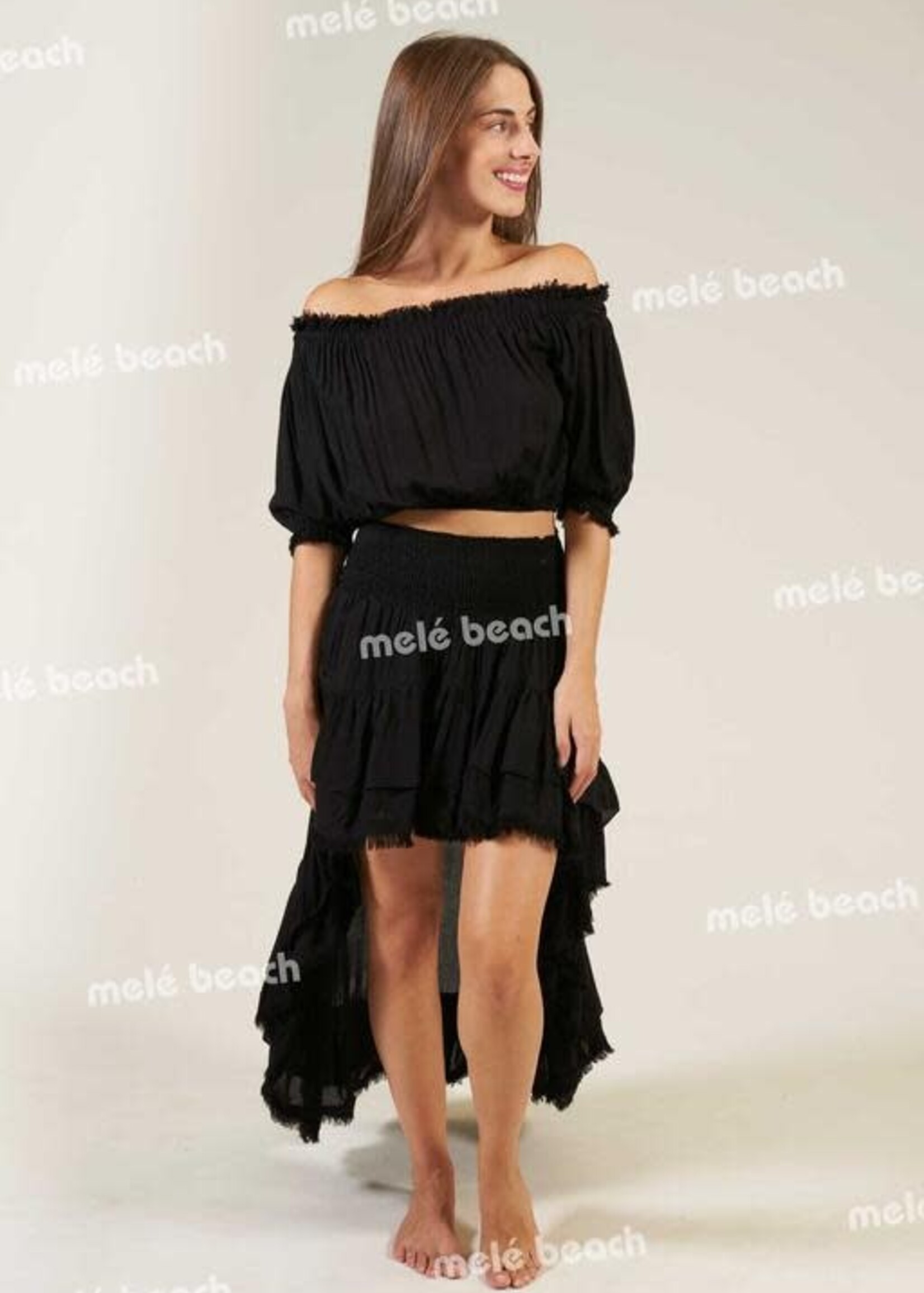 Melé Beach Top Crasa Black