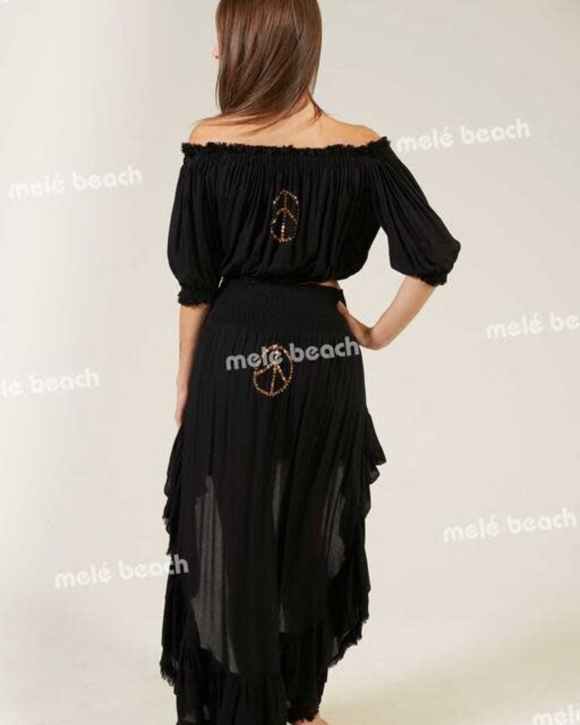 Melé Beach Top Crasa Black
