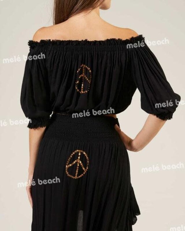 Melé Beach Top Crasa Black