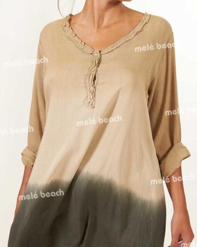 Melé Beach Blouse Tihoi Xodo Army