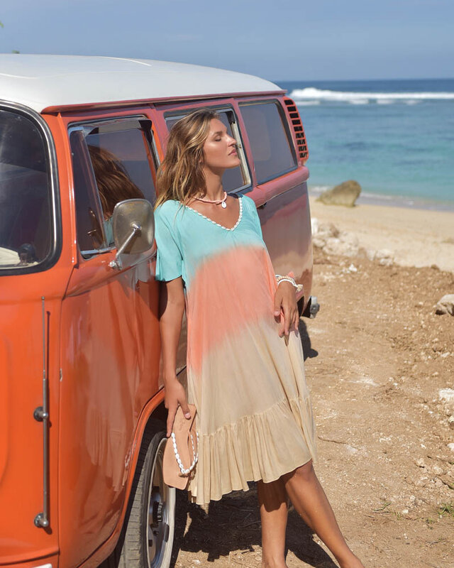 Hot Lava Dress Joni Sunny Days Turquoise/Orange